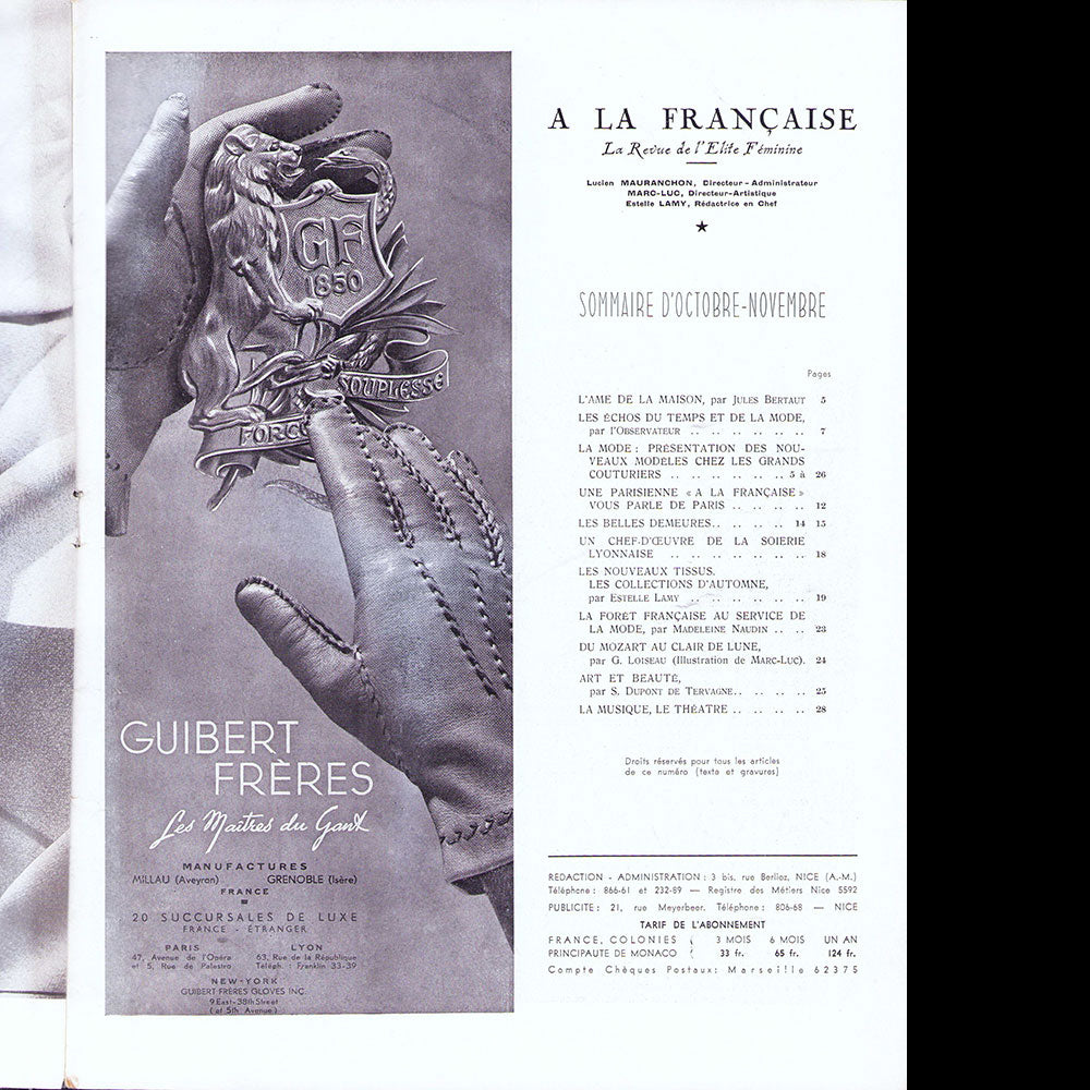 A la Française, n°9, octobre novembre 1941