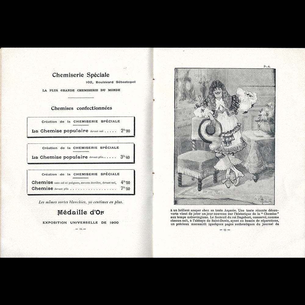 Albert Guillaume - Conférence sur la Chemise à travers les âges (1902)