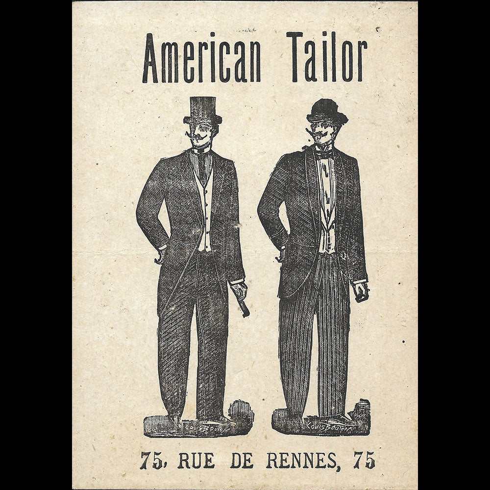 American Tailor - Carte du tailleur, 75 rue de Rennes à Paris (1896)