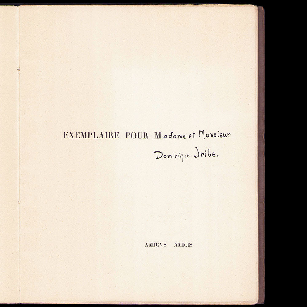 Amicus Amicis, avec envoi à Iribe (1928)