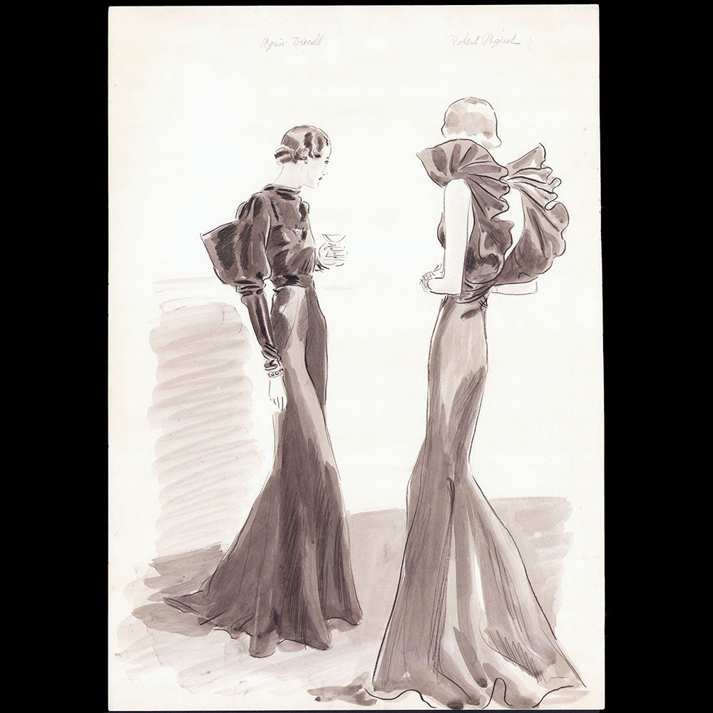 Bénito - Drecoll Piguet, dessin d'Eduardo Garcia Benito pour Vogue (1934)