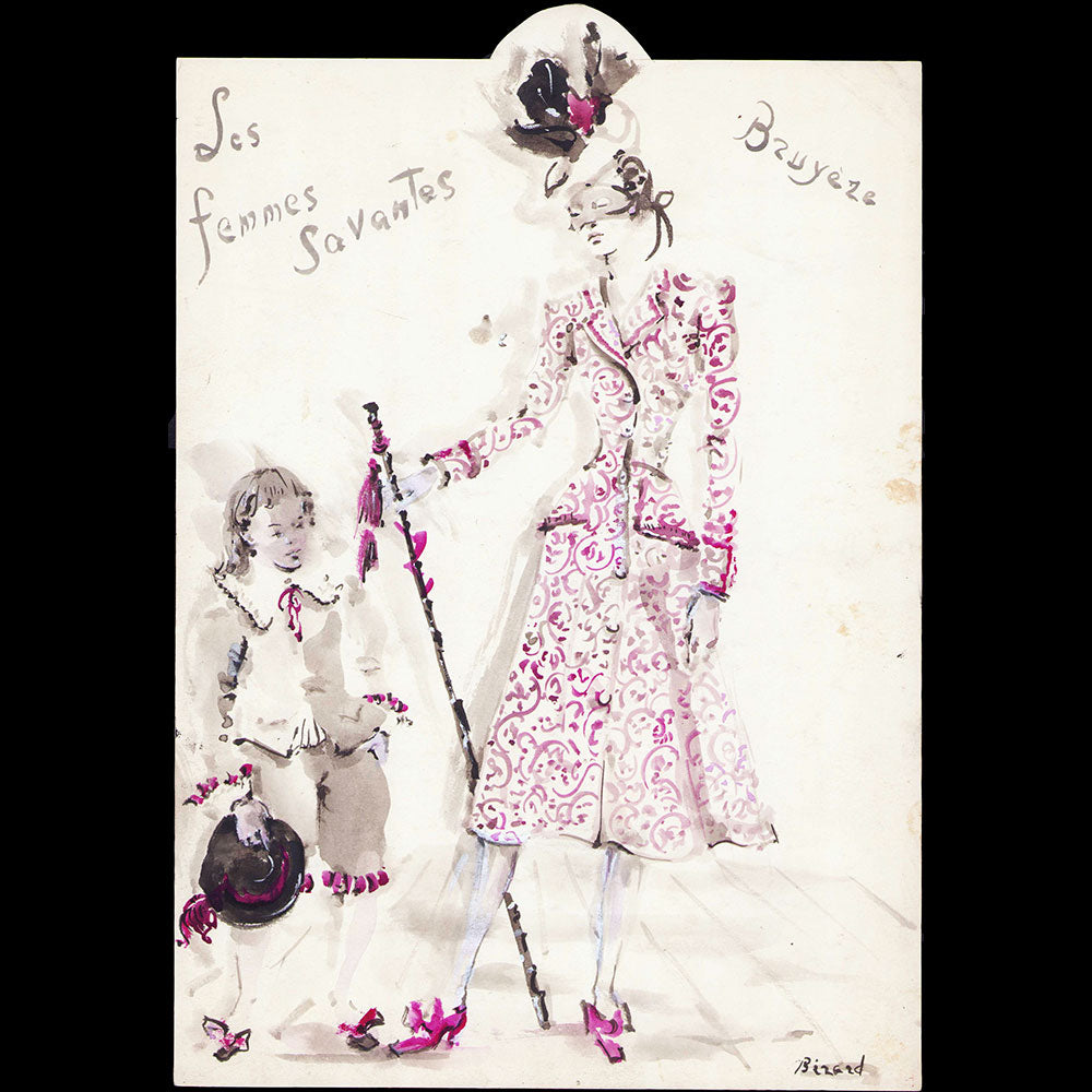 Bruyère - Ensemble de jour, dessin de Christian Bérard (1944)