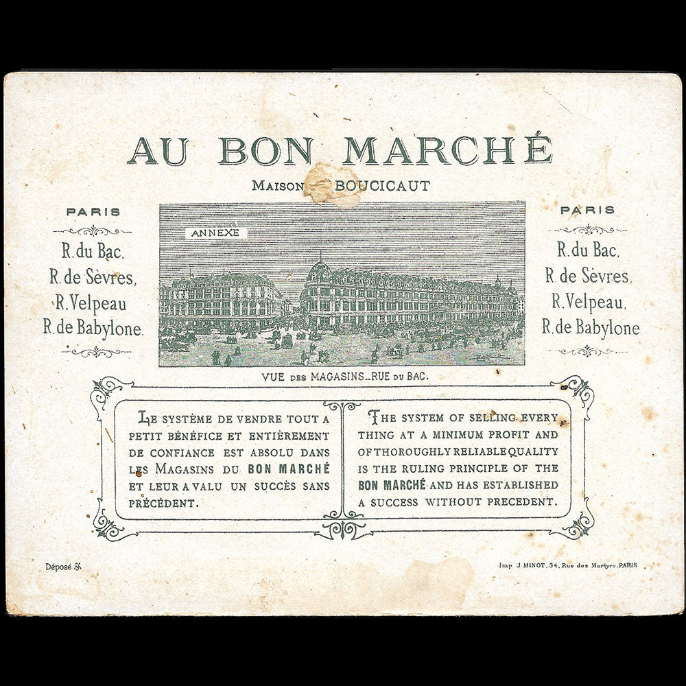 Au Bon Marché - Exposition Universelle de Paris - Palais des Fils, Tissus, Vêtements (1900)