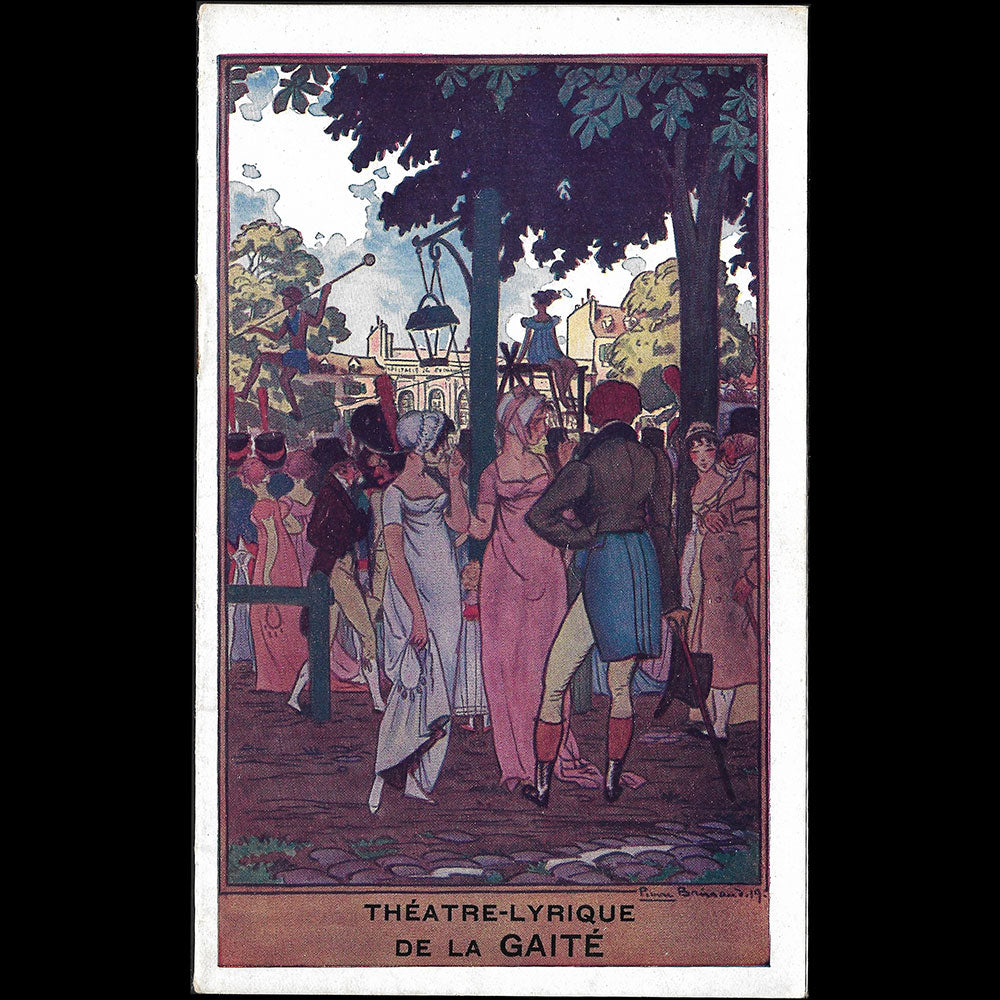 La Fille de Madame Angot - Programme de théâtre, couverture de Pierre Brissaud (1920-1921)