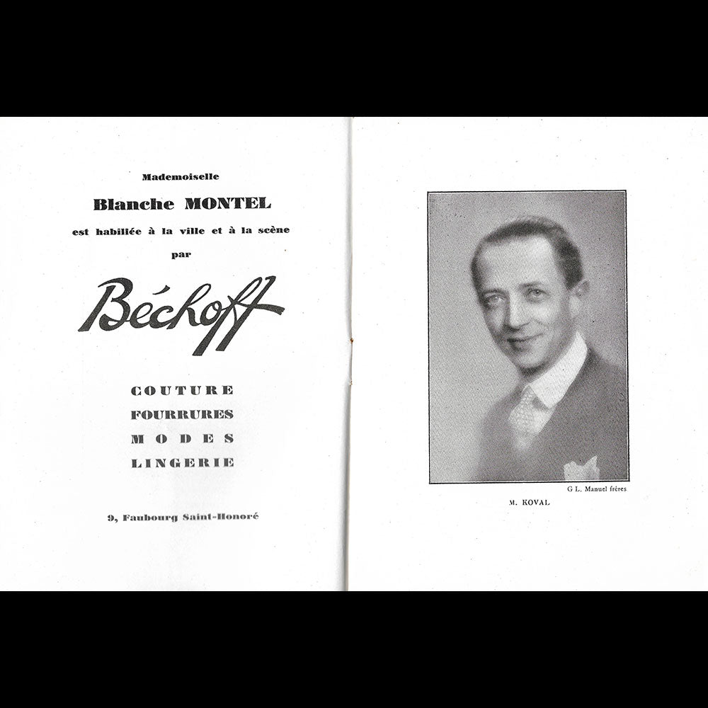 Mercenary Mary - Programme de théâtre, couverture de Pierre Brissaud (1926-1927)