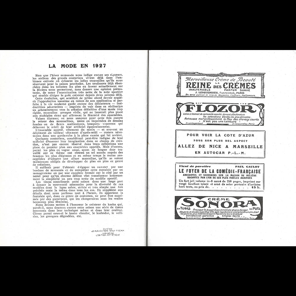 Mercenary Mary - Programme de théâtre, couverture de Pierre Brissaud (1926-1927)