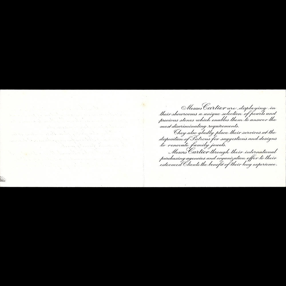Cartier - Invitation des frères Cartier (1930s)