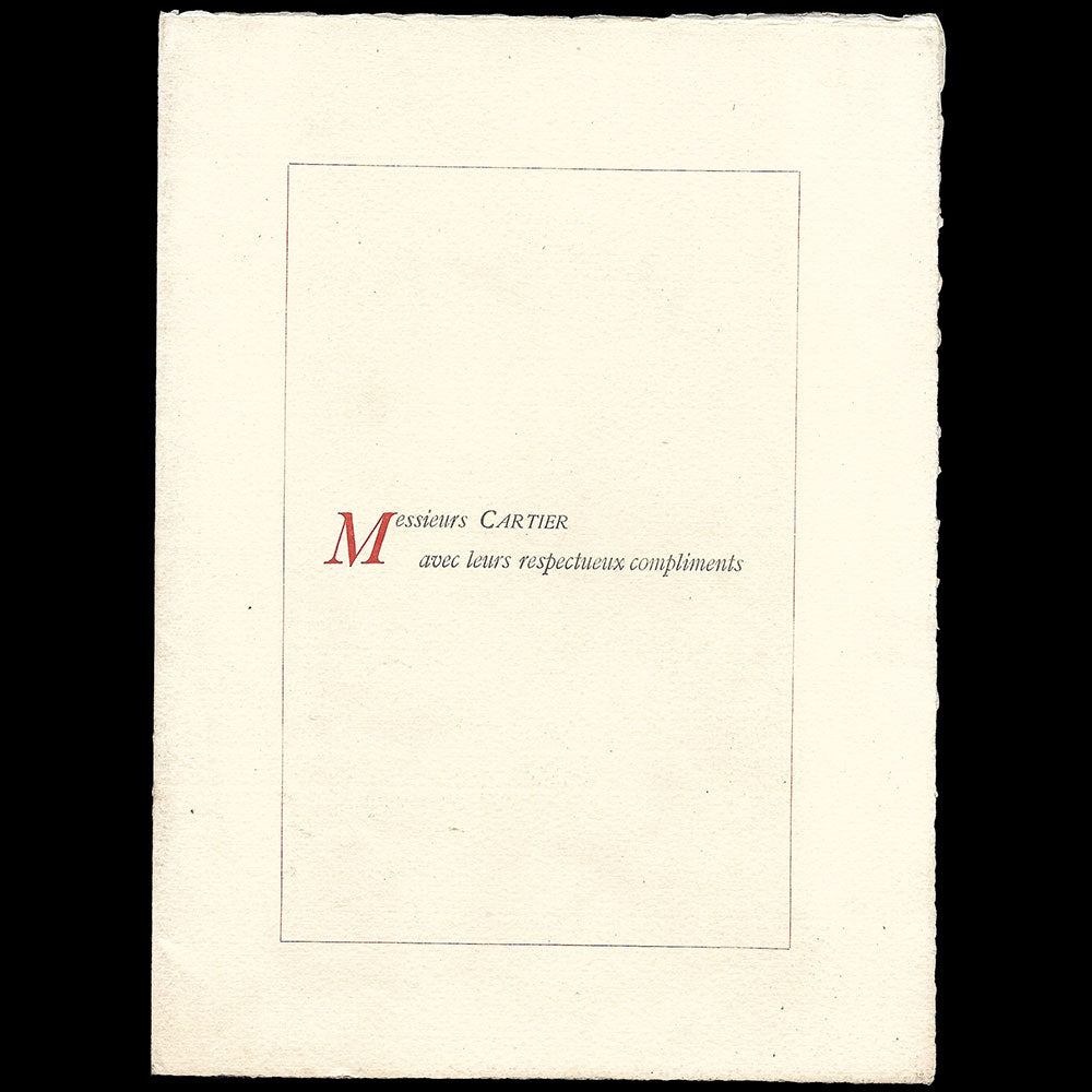 Cartier - Exposition des cadeaux de fin d'année, Invitation des frères Cartier (1900s)