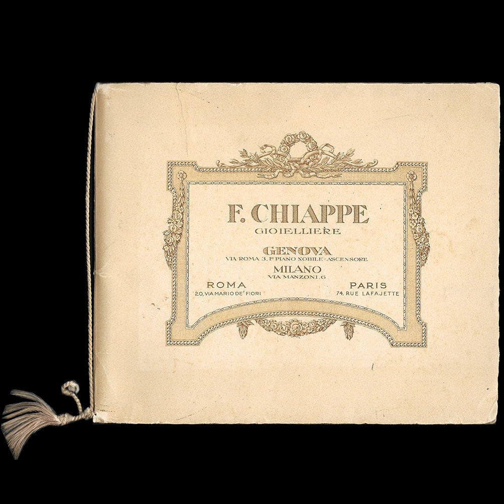 Filippo Chiappe, Gioielliere - Catalogue du joaillier, 3 Via Roma, Genova (1910s)