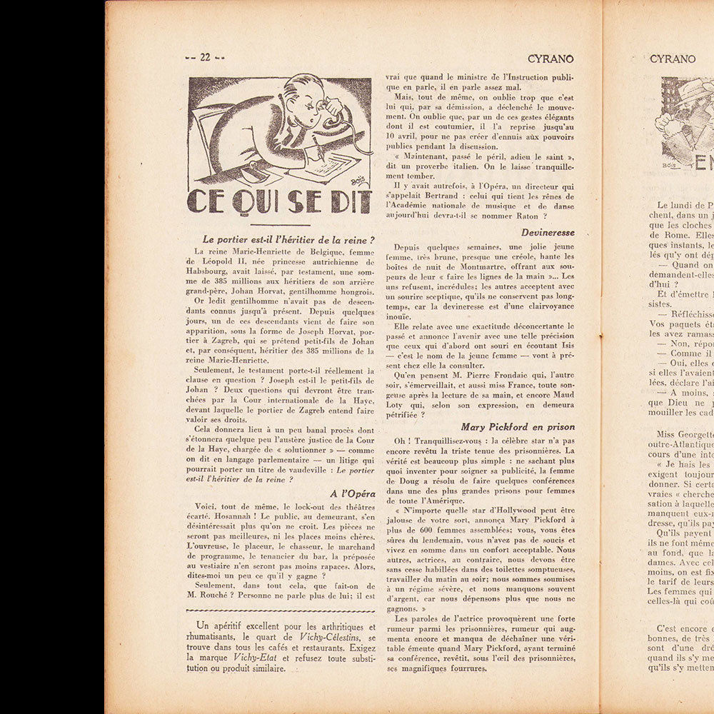 Cyrano, 3 avril 1932, couverture de Mad