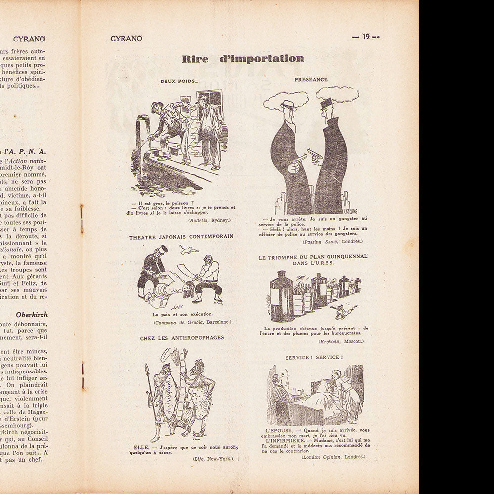 Cyrano, 3 avril 1932, couverture de Mad