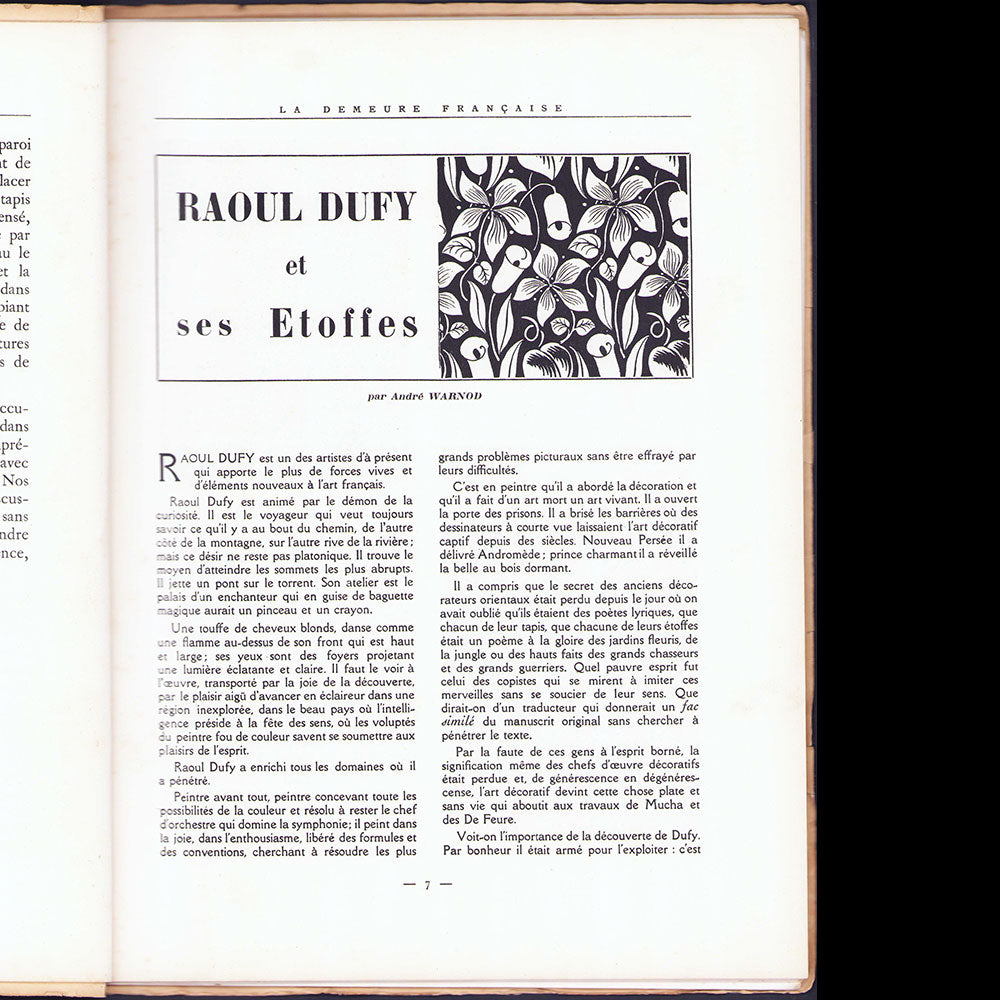 La Demeure Francaise, n°1, Printemps 1925