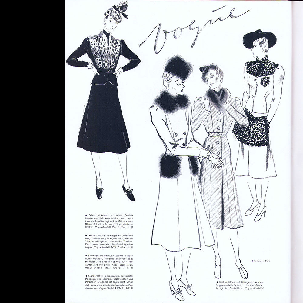 Die Dame 1939, réunion de 13 numéros (janvier à juillet 1939)