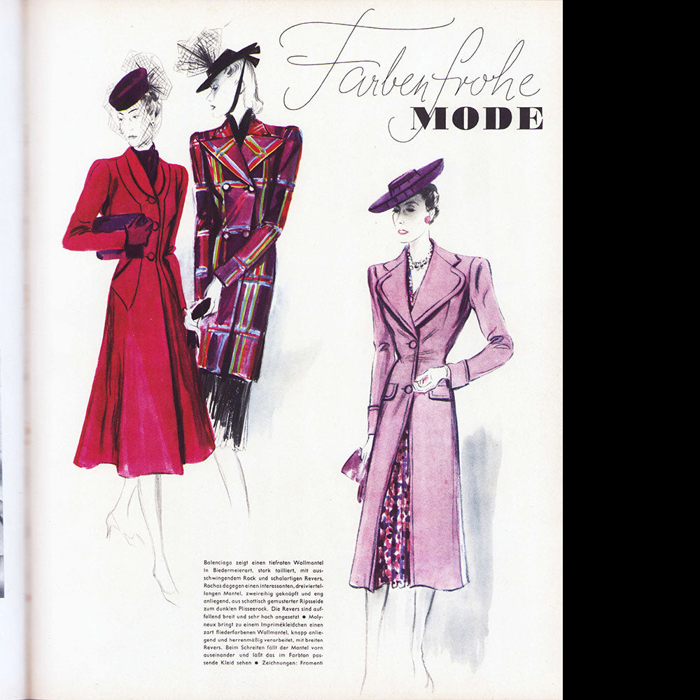 Die Dame 1939, réunion de 13 numéros (janvier à juillet 1939)