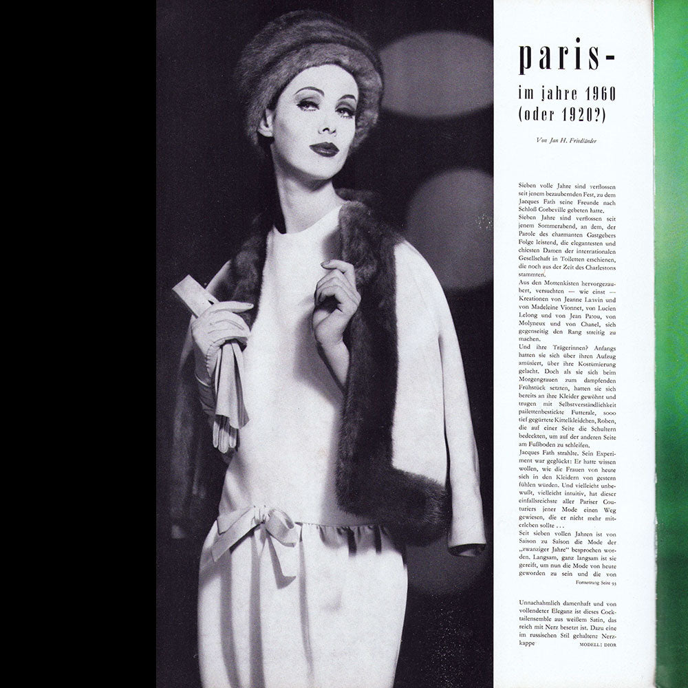 Elegante Welt, n°9, September 1960, couverture de Jon Abbot