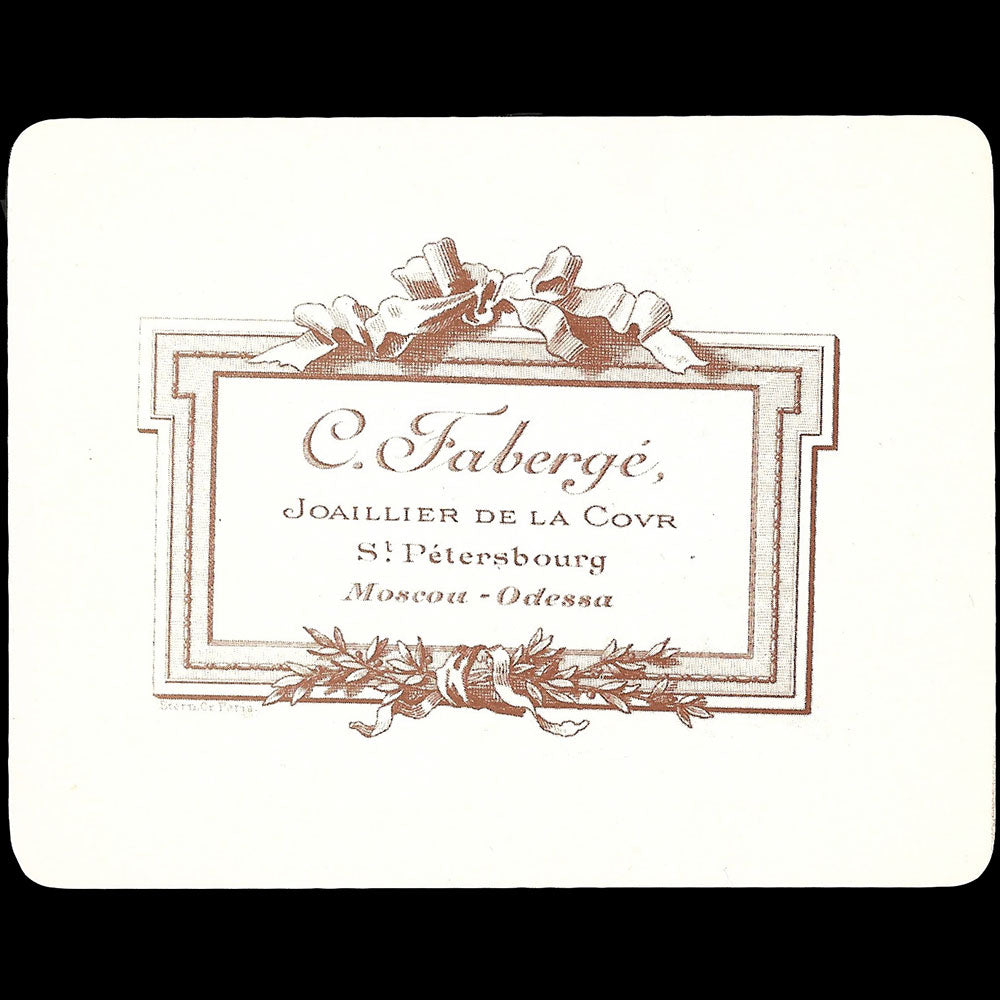 C. Fabergé - Carte du joaillier de la cour, Saint-Petersbourg (1900-1910s)