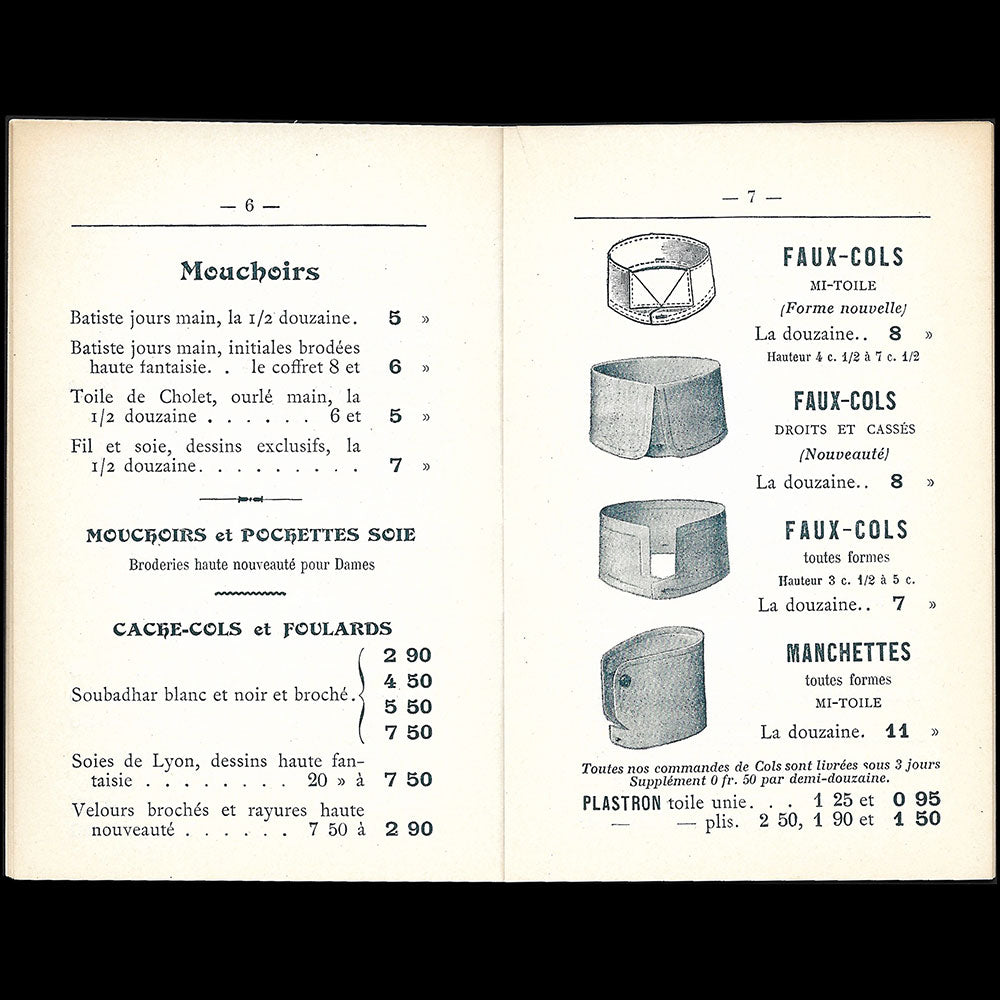Au Gant d'Or - Catalogue de la maison de ganterie et chemiserie, 44 rue Saint-Antoine à Paris (1900s)