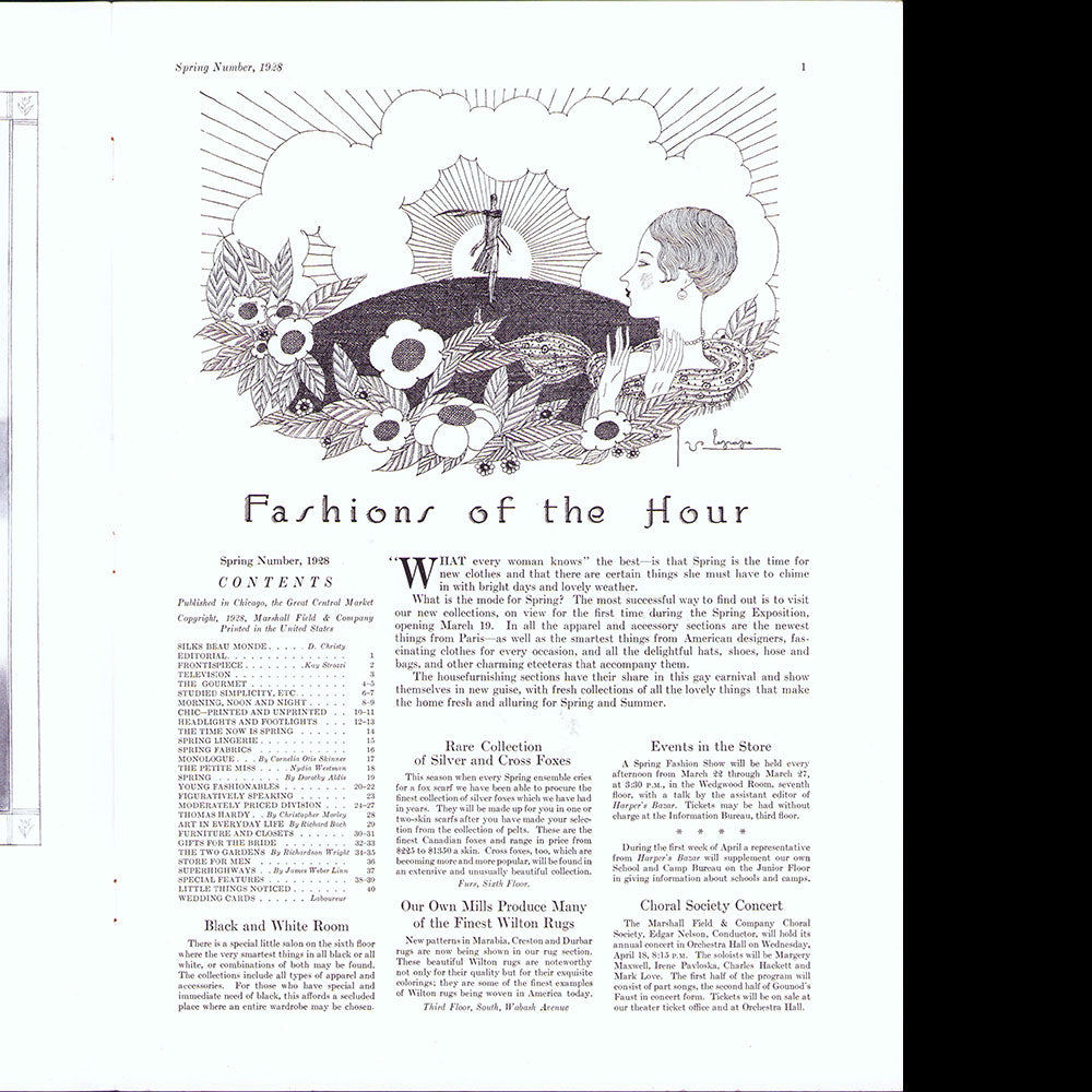 Marshall Field & Company - Fashions of the Hour, Spring 1928