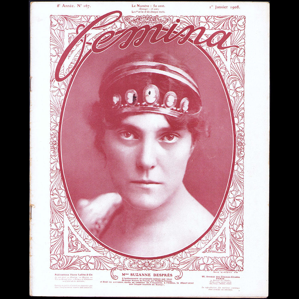 Fémina - Réunion des 24 numéros de l'année 1908 (janvier à décembre 1908)