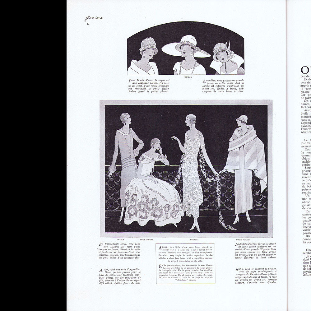Fémina, février 1924, couverture d'André Edouard Marty