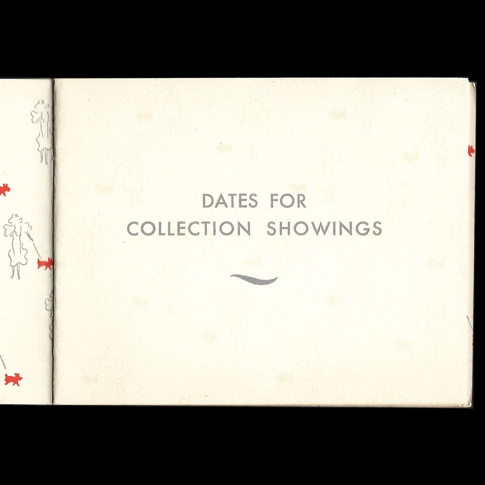 French Line - Parisian Couture Models, Dates for collection showings (1930s)