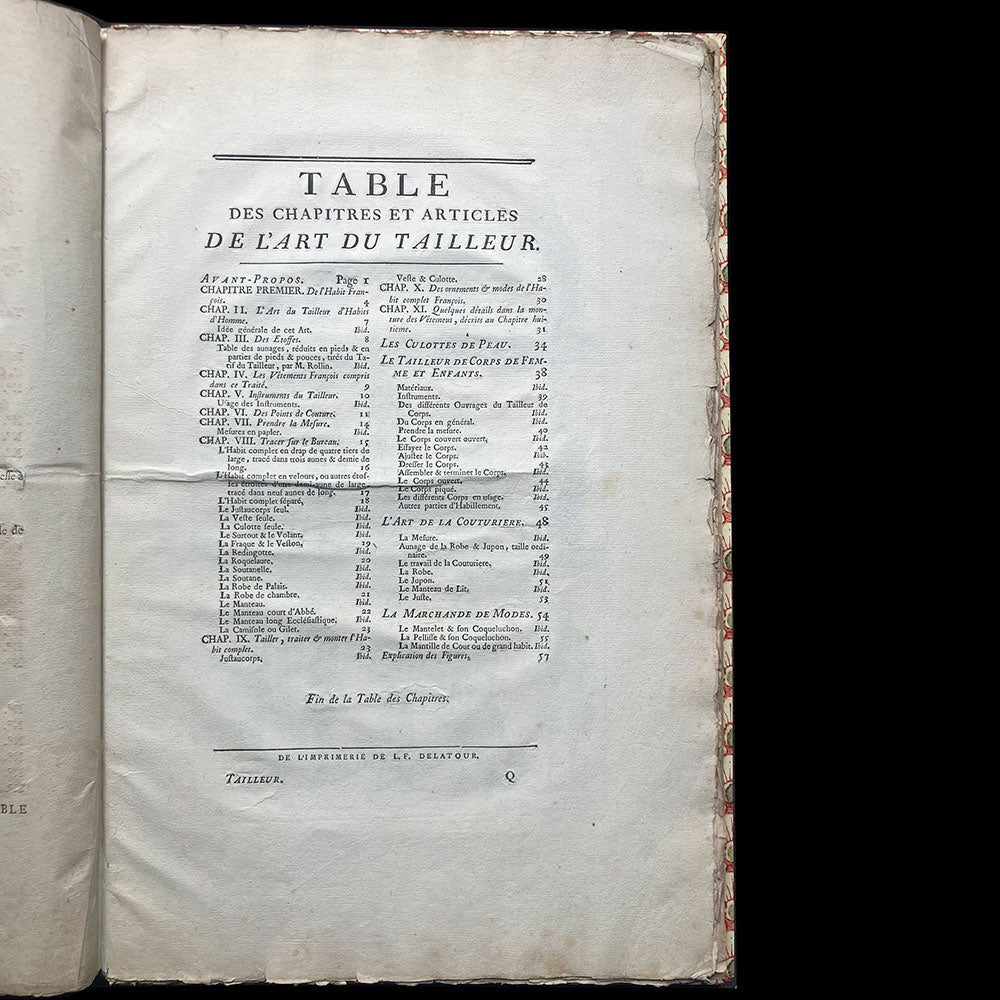 François-Alexandre-Pierre de Garsault - Art du Tailleur (1769)