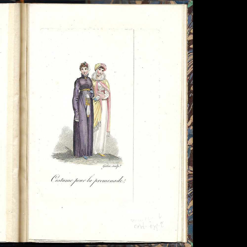 Réunion de 7 planches du Miroir des Grâces (1811) et de l'Annuaire des Modes de Paris (1814)