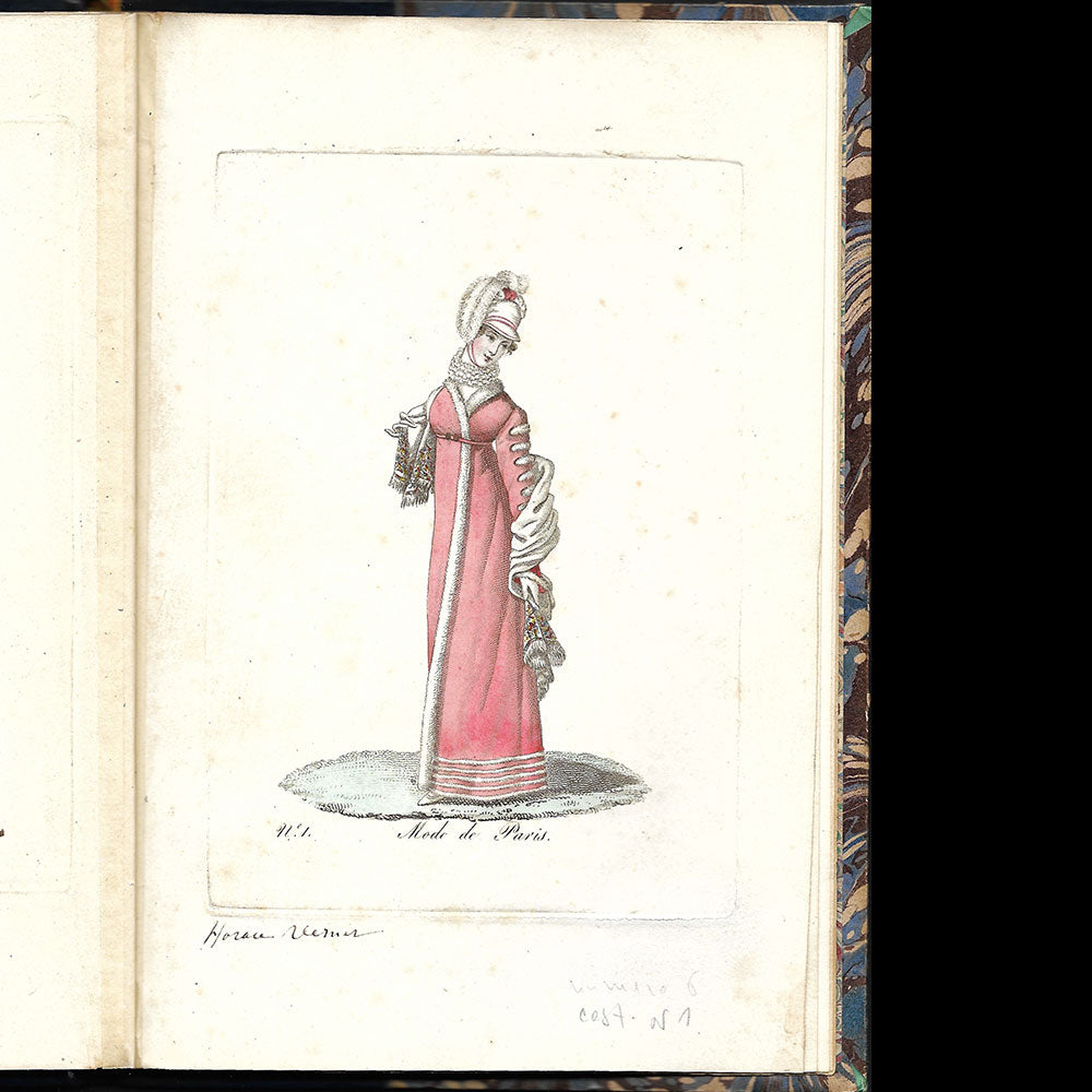 Réunion de 7 planches du Miroir des Grâces (1811) et de l'Annuaire des Modes de Paris (1814)