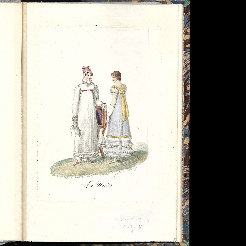 Réunion de 7 planches du Miroir des Grâces (1811) et de l'Annuaire des Modes de Paris (1814)