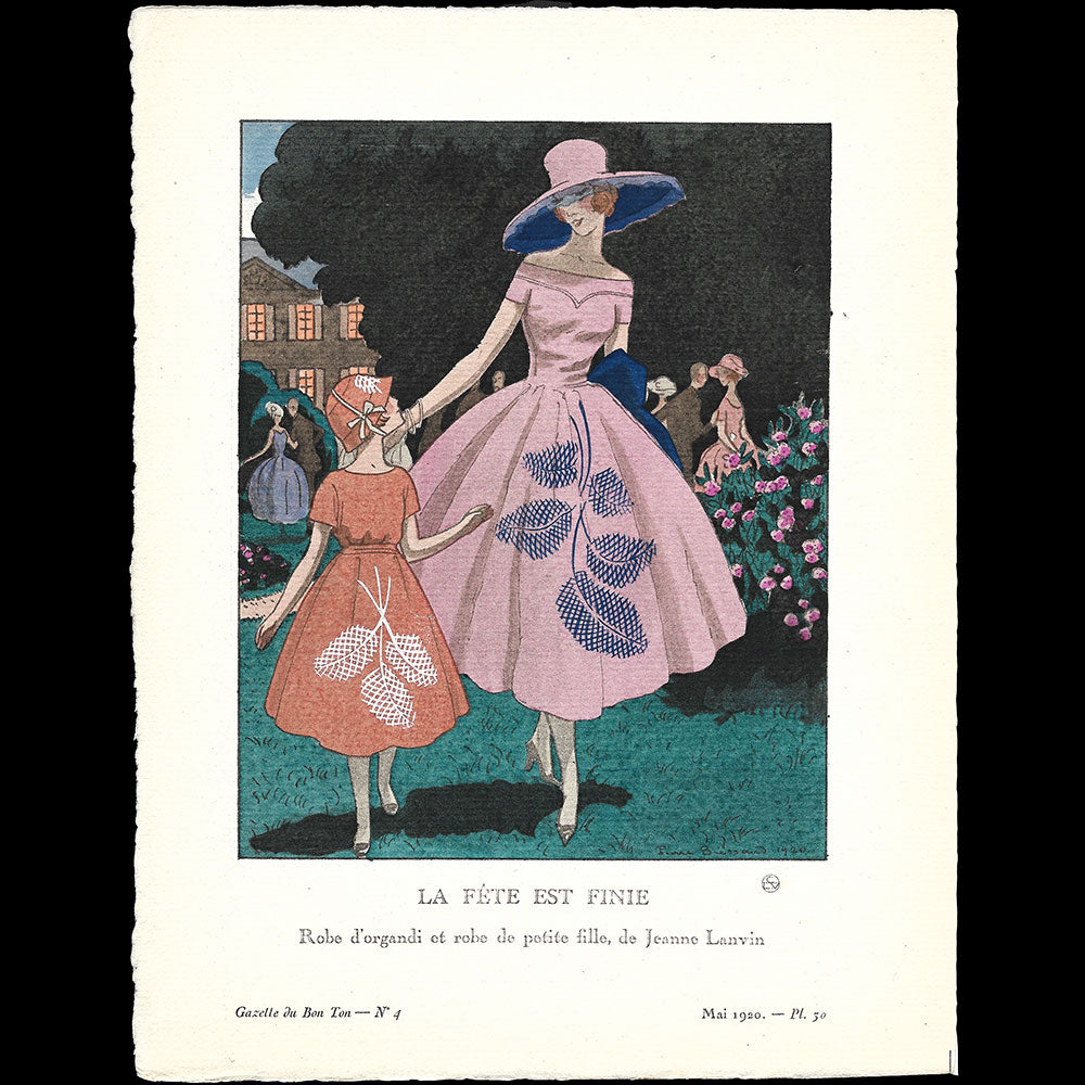 Gazette du Bon Ton - La Fête est finie, planche de Pierre Brissaud (n°4, 1920)
