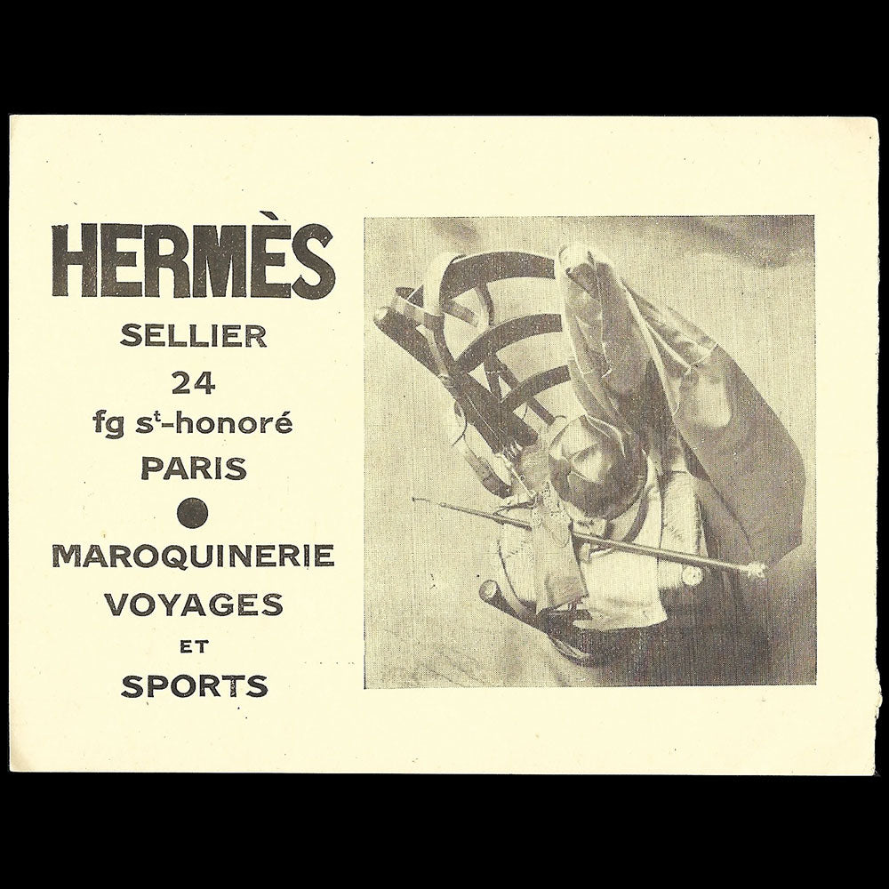 Hermès Sellier - Voyez le stand Hermès au concours hippique (1920-1930s)