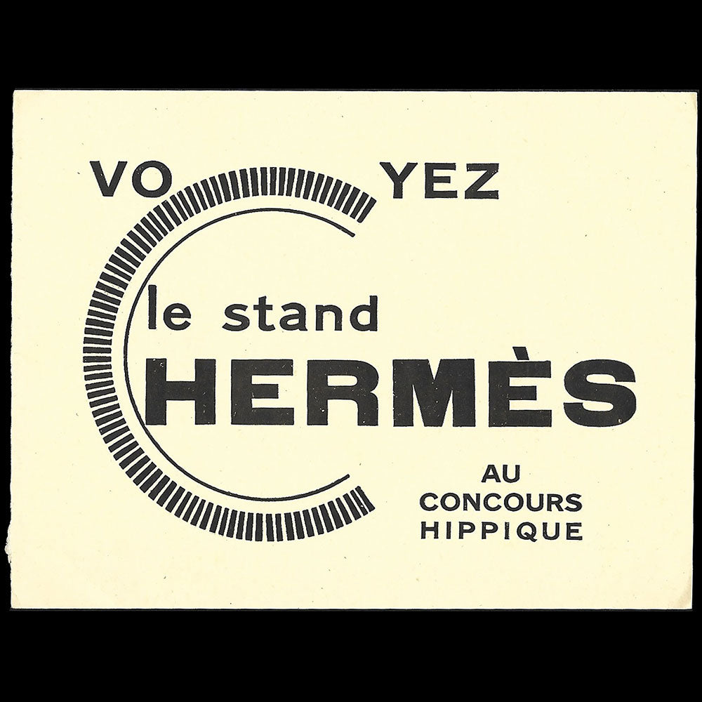 Hermès Sellier - Voyez le stand Hermès au concours hippique (1920-1930s)