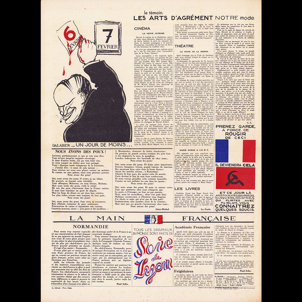 Paul Iribe - Le Témoin, collection complète (1933-1935)