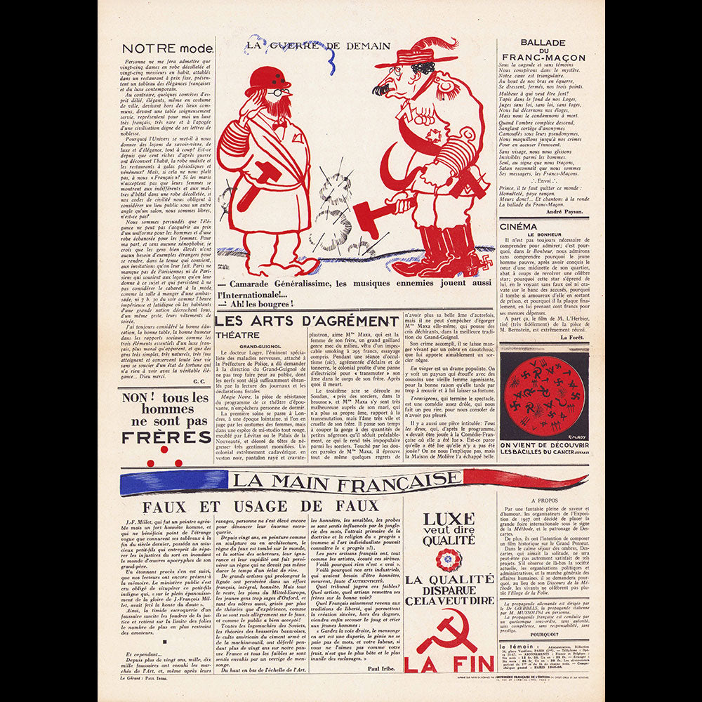 Paul Iribe - Le Témoin, collection complète (1933-1935)