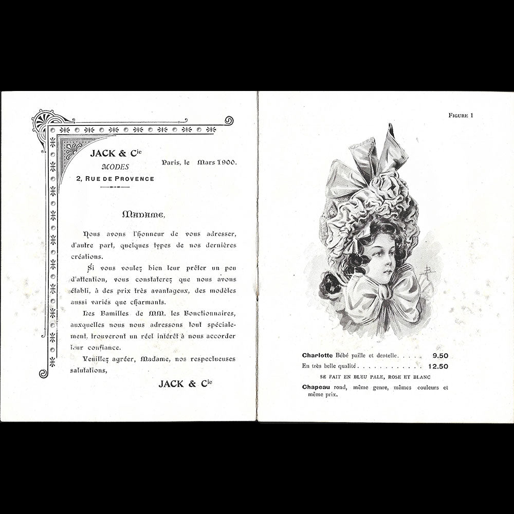 Jack & Cie - Modes, catalogue de chapeaux pour le printemps 1900