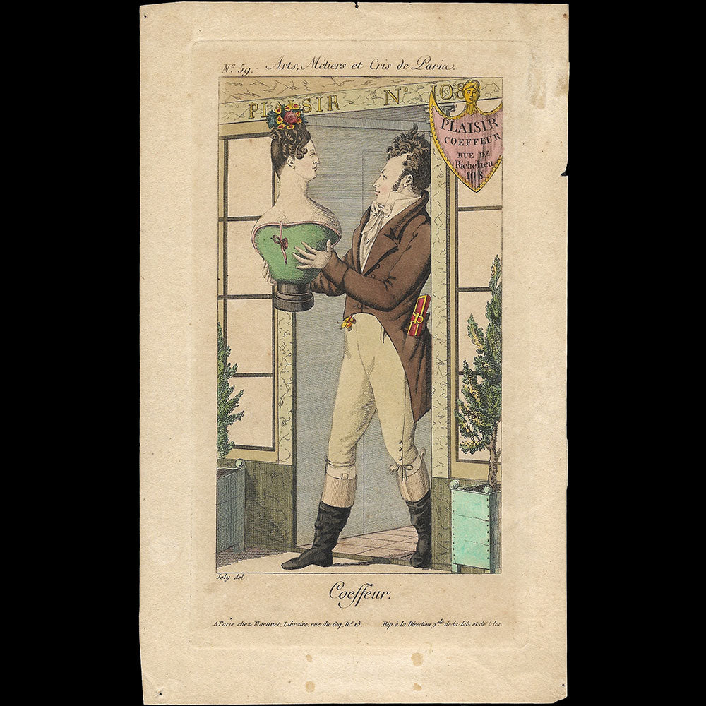 Arts, Métiers et Cris de Paris, n°59 - Le Coeffeur Plaisir (circa 1815)
