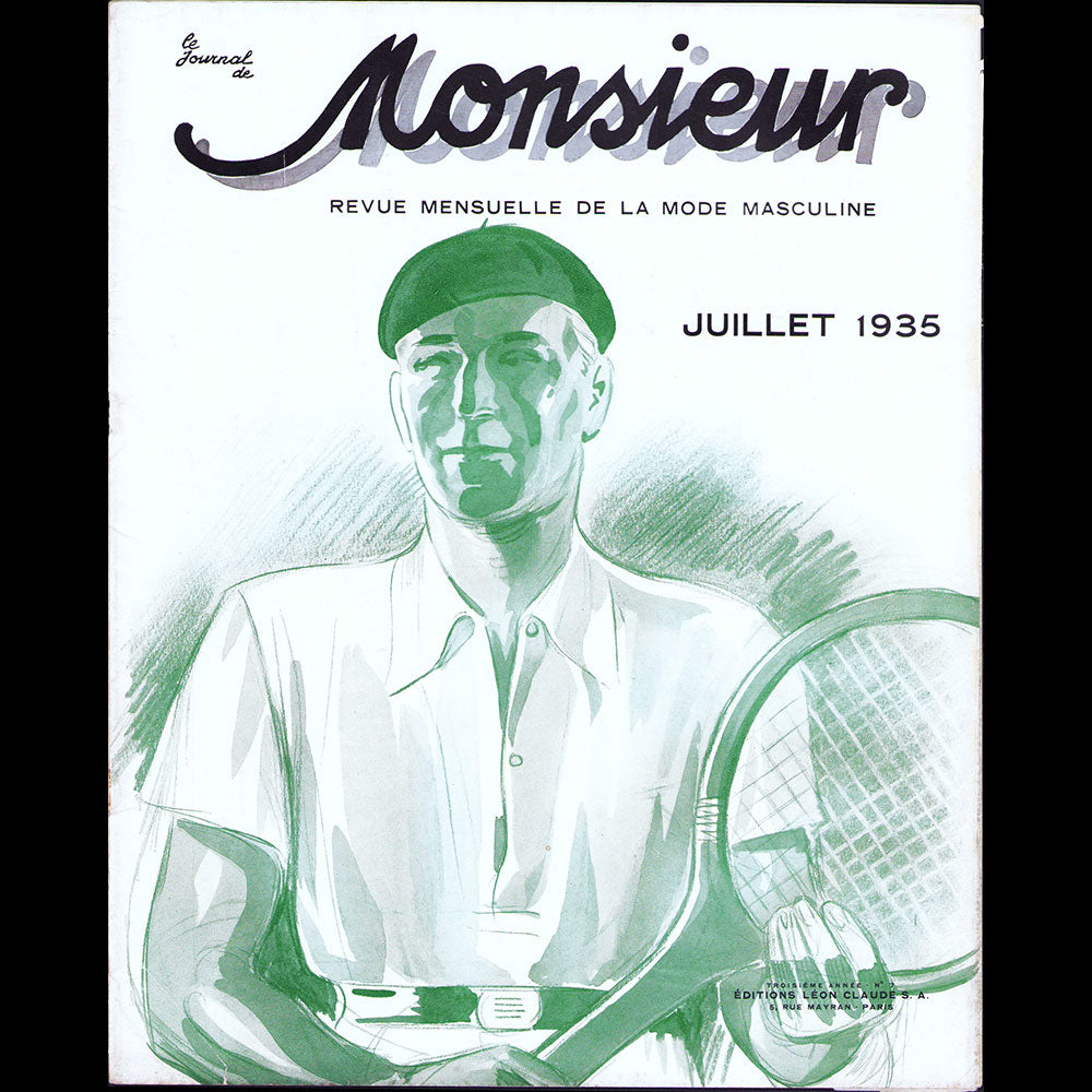 Le Journal de Monsieur, revue mensuelle de la mode masculine - Réunion de 10 numéros de l'année 1935