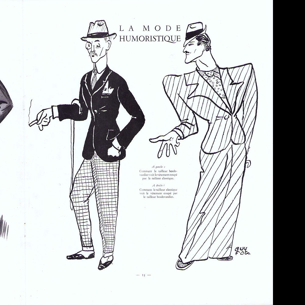 Le Journal de Monsieur, revue mensuelle de la mode masculine - Réunion de 10 numéros de l'année 1935