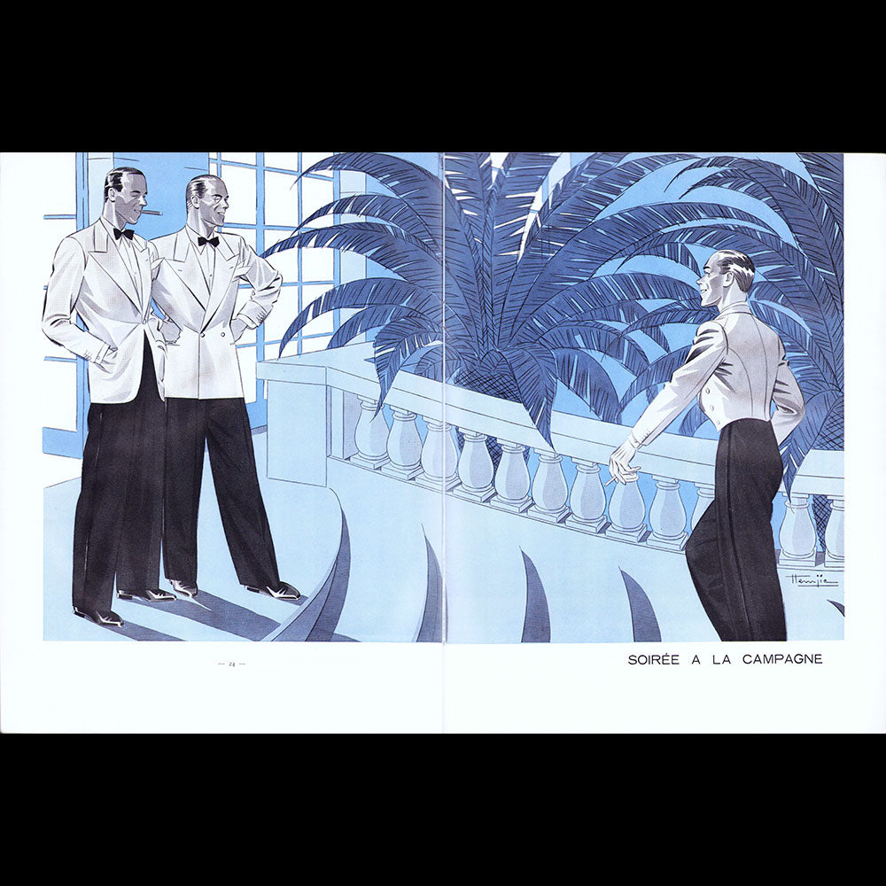 Le Journal de Monsieur, revue mensuelle de la mode masculine - Réunion de 11 numéros de l'année 1936
