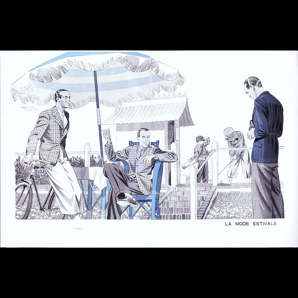 Le Journal de Monsieur, revue mensuelle de la mode masculine - Réunion de 11 numéros de l'année 1936