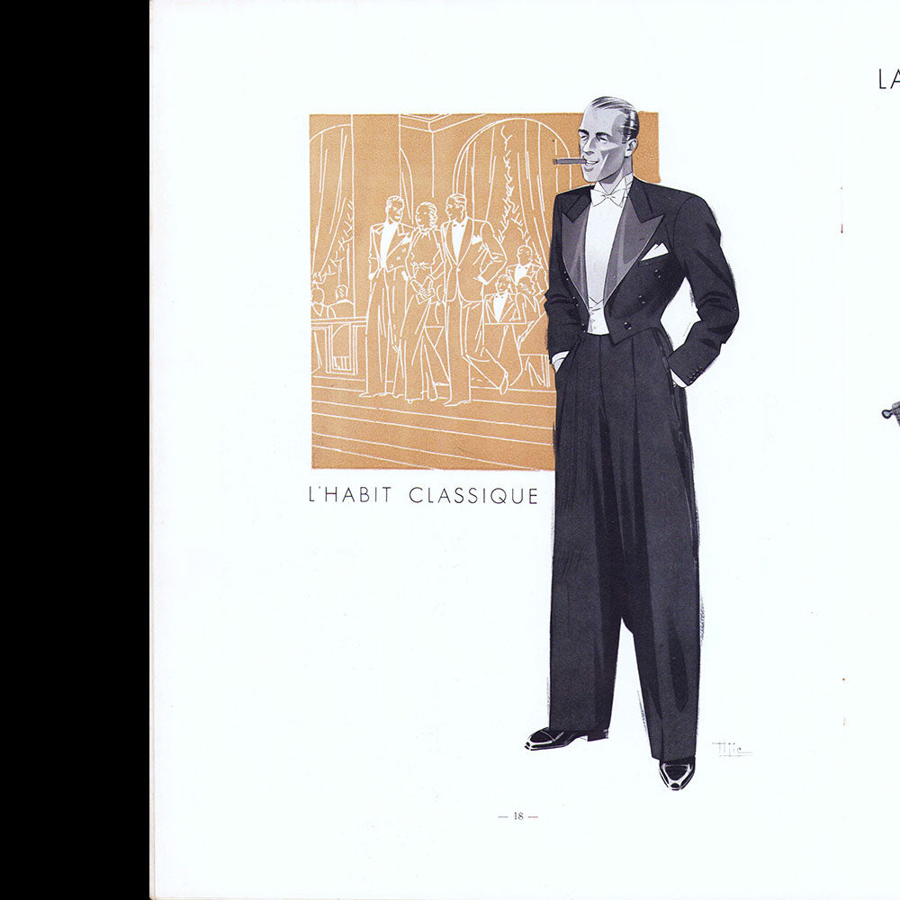 Le Journal de Monsieur, revue mensuelle de la mode masculine - Réunion de 11 numéros de l'année 1936