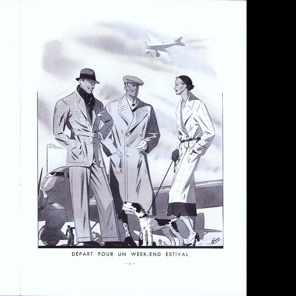 Le Journal de Monsieur, revue mensuelle de la mode masculine - Réunion de 11 numéros de l'année 1936