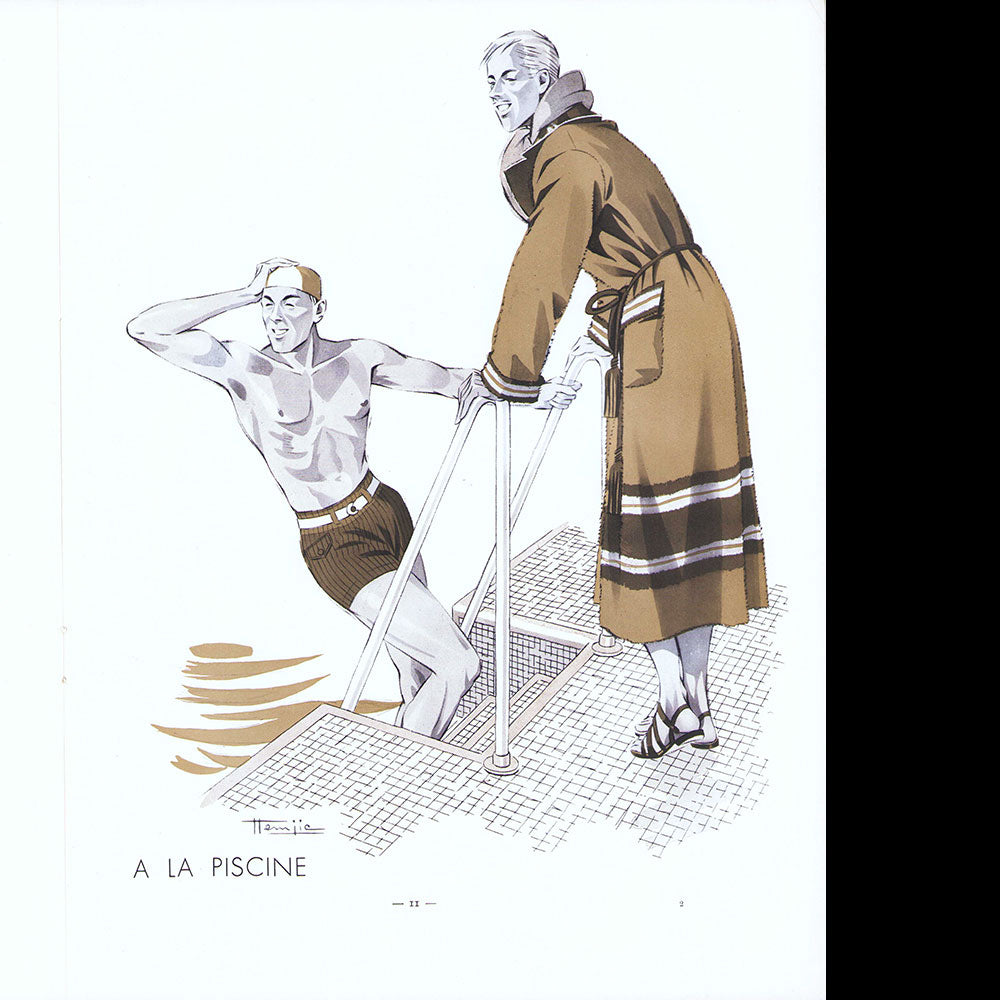 Le Journal de Monsieur, revue mensuelle de la mode masculine - Réunion de 11 numéros de l'année 1936