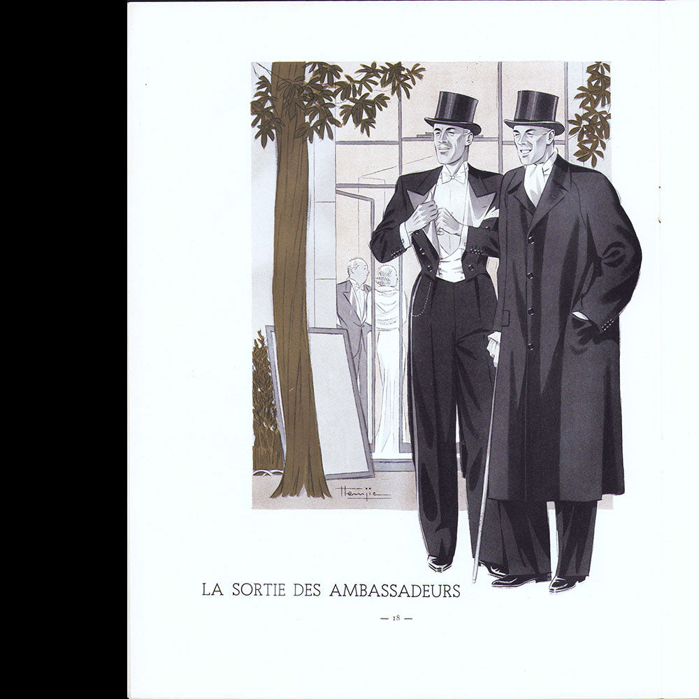Le Journal de Monsieur, revue mensuelle de la mode masculine - Réunion de 11 numéros de l'année 1936