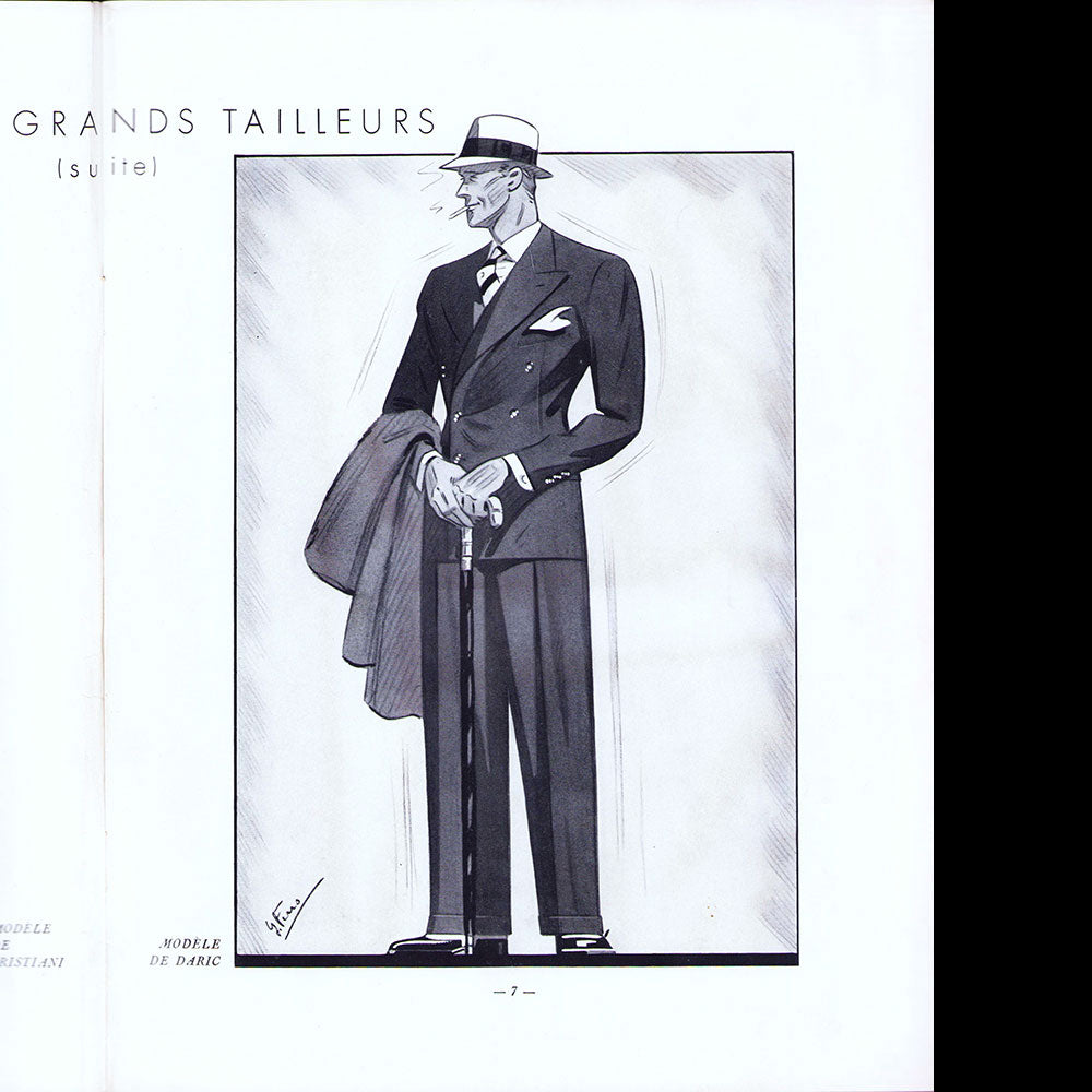 Le Journal de Monsieur, revue mensuelle de la mode masculine - Réunion de 11 numéros de l'année 1936