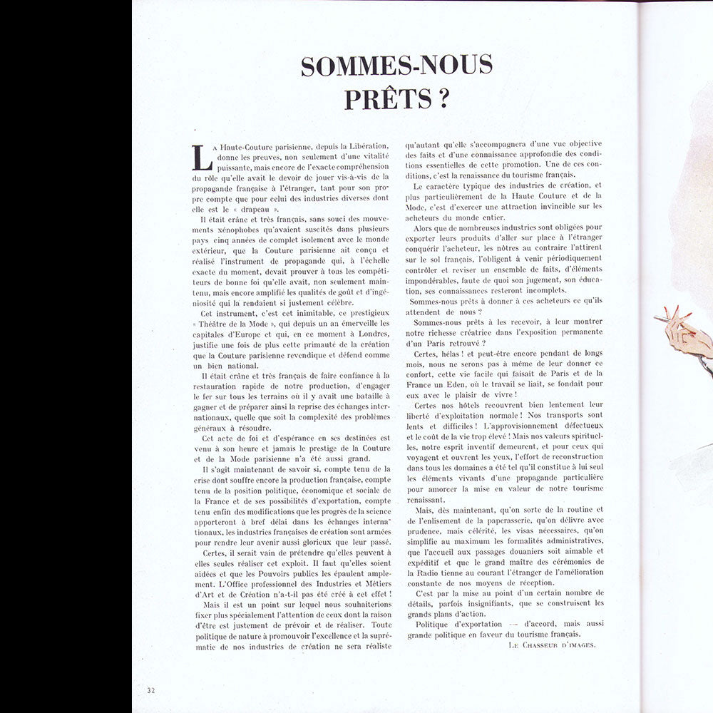 L'Officiel de la mode et de la couture de Paris - octobre 1945