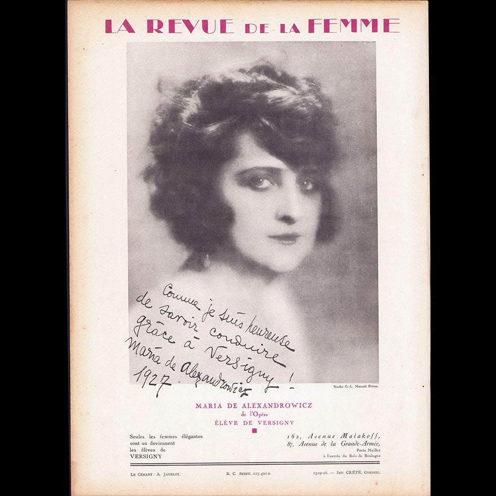 La Revue de la Femme, n°7 (juin 1927), couverture de Caplen