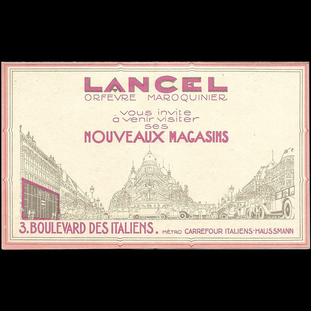 Lancel - Lancel vous invite à venir visiter ses nouveaux locaux (1927)