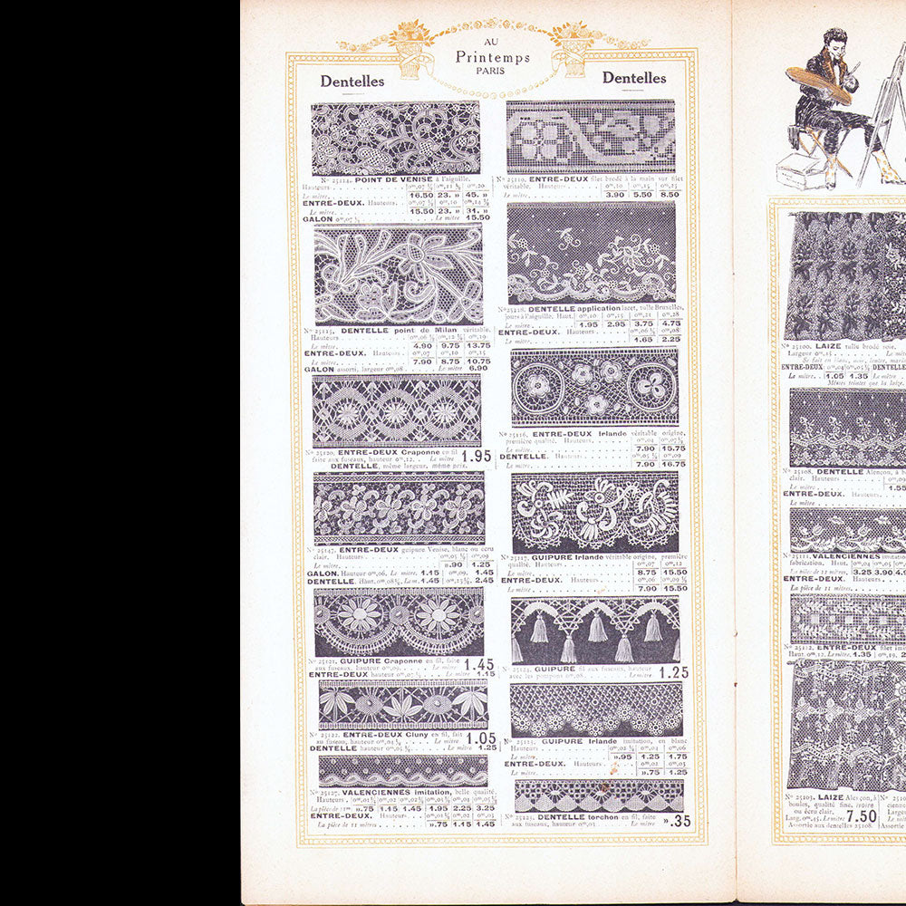 Au Printemps - Dentelles, Fleurs, Voilettes, Gants, Parfums (1906)