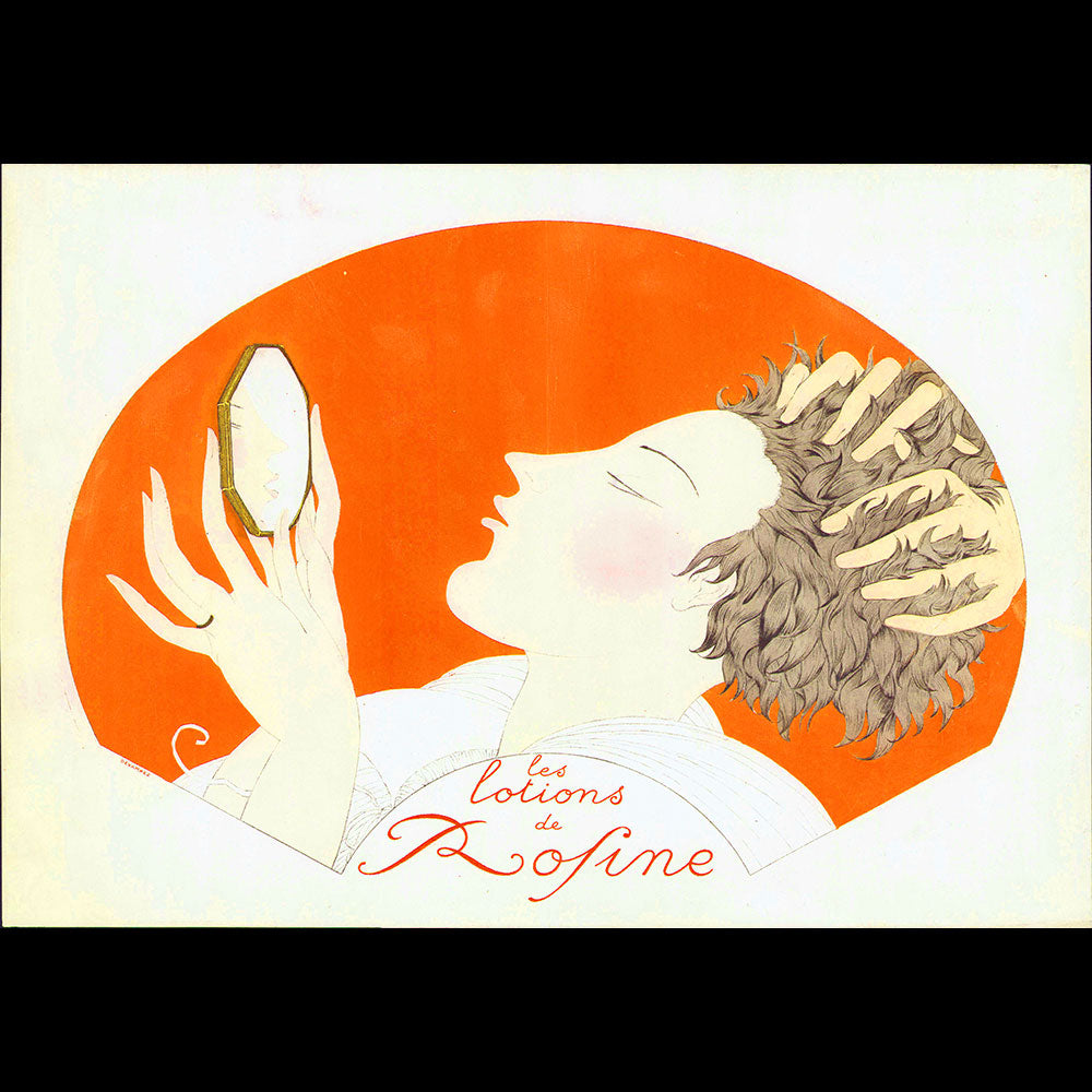 Paul Poiret - Les Lotions de Rosine, pochoir des Parfums de Rosine par Georges Lepape (1923)